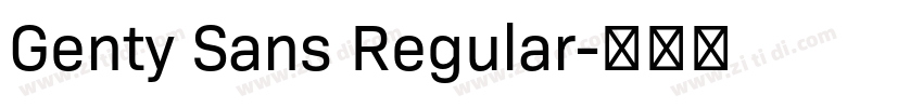 Genty Sans Regular字体转换